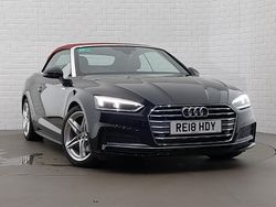Black Used 2018 Audi A5 Cabriolet S-Line Cabriolet | £16,998 (Fair price)