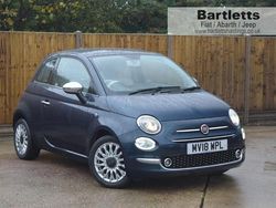 Blue Used 2018 Fiat 500 Lounge Hatchback | £7,980 (Fair price)