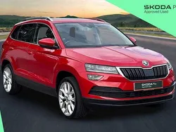 Velvet red metallic Used 2019 Skoda Karoq SE L SUV | £15,952 (A bit pricey)