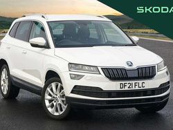 Candy white Used 2021 Skoda Karoq SE L SUV | £17,995 (Fair price)