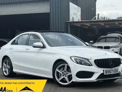 White Used 2017 Mercedes C220 AMG line Sedan | £11,490 (Fair price)
