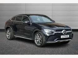 Obsidian black Used 2021 Mercedes GLC300 AMG line Coupe | £31,995 (Fair price)