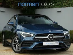 Blue Used 2022 Mercedes CLA200 AMG line Coupe | £27,495 (Expensive)
