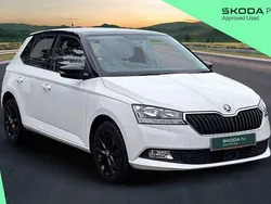 Candy white black magic pearl effect Used 2021 Skoda Fabia SE Hatchback | £11,665 (Fair price)