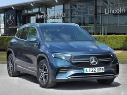 Denim blue metallic Used 2022 Mercedes EQA350 AMG line SUV | £23,499 (A bit pricey)