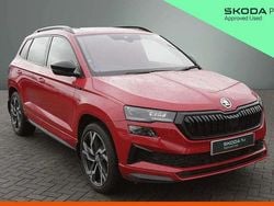 Velvet red metallic Used 2024 Skoda Karoq SportLine SUV | £32,221 (Expensive)