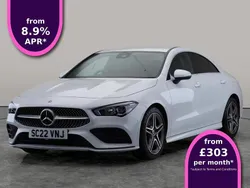 White Used 2022 Mercedes CLA220 AMG line Sedan | £20,839 (Fair price)