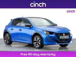 Blue Used 2022 Peugeot e-208 Premium Hatchback | £13,649 (Fair price)