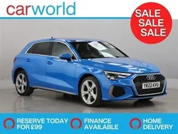 Blue Used 2022 Audi A3 Sportback S-Line Hatchback | £19,188 (Expensive)
