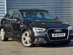 Black Used 2018 Audi A3 Sportback S-Line Hatchback | £11,499 (Good price)