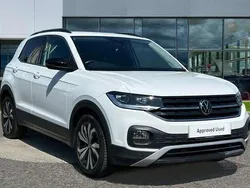 Pure white Used 2022 VW T-Cross Black Edition SUV | £16,993 (Fair price)