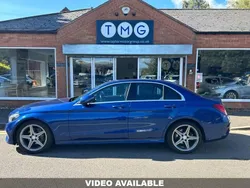 Blue Used 2017 Mercedes C220 AMG line Sedan | £12,995 (A bit pricey)