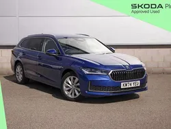 Cobalt blue metallic Used 2024 Skoda Superb SE Technology Estate | £27,495 (A bit pricey)