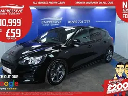 Black Used 2018 Ford Focus ST-Line Hatchback | £10,999 (A bit pricey)