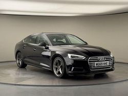 Brilliant black/brilliant black Used 2019 Audi A5 Sportback Sport Hatchback | £17,100 (Fair price)