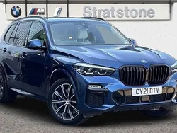 Blue Used 2021 BMW X5 M Sport SUV | £43,990 (Fair price)