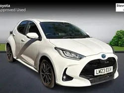 White Used 2023 Toyota Yaris Hybrid Design Hatchback | £18,070 (Fair price)