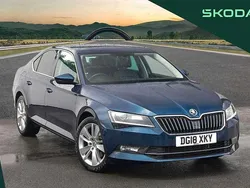 Lava blue metallic Used 2018 Skoda Superb SE L Executive Hatchback | £16,995 (Fair price)