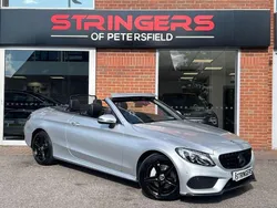 Silver Used 2018 Mercedes C220 AMG Line Premium Plus Cabriolet | £17,500 (Fair price)