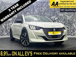 White Used 2021 Peugeot e-208 GT Hatchback | £13,595 (Fair price)