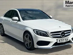 White Used 2017 Mercedes C200 AMG line Sedan | £14,324 (A bit pricey)