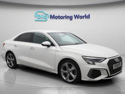 White Used 2021 Audi A3 S-Line Sedan | £18,900 (Fair price)