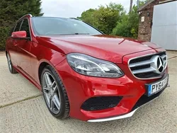 Red Used 2014 Mercedes E250 AMG line Estate | £10,995 (A bit pricey)