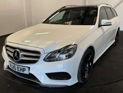 White Used 2015 Mercedes E220 AMG line Estate | £10,490 (Fair price)