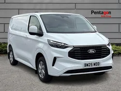 Solid frozen white New 2025 Ford Transit Custom Limited Van | £27,495 (Good price)
