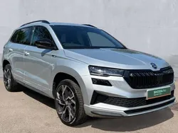 Brilliant silver Used 2024 Skoda Karoq SportLine SUV | £27,240 (Fair price)