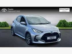 Silver Used 2021 Toyota Yaris Hybrid Hatchback | £17,346 (A bit pricey)