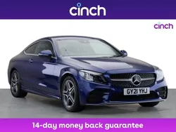 Blue Used 2021 Mercedes C200 AMG line Coupe | £24,299 (A bit pricey)