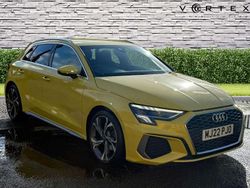 Yellow Used 2022 Audi A3 Sportback S-Line Hatchback | £18,250 (Fair price)