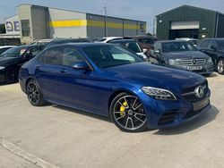 Blue Used 2019 Mercedes C220 AMG line Sedan | £16,750 (Fair price)