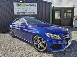 Blue Used 2017 Mercedes C250 AMG line Sedan | £15,495 (Fair price)