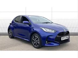 Blue Used 2022 Toyota Yaris Hybrid Design Hatchback | £16,946 (Fair price)