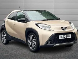 Ginger beige with black Used 2023 Toyota Aygo Hatchback | £14,295 (Fair price)