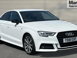 White Used 2018 Audi A3 Black Edition Sedan | £16,338 (Good price)
