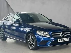 Brilliant blue metallic Used 2019 Mercedes C220 SE Sedan | £15,480 (Good price)