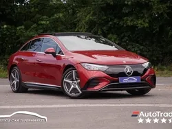 Red Used 2022 Mercedes EQE300 AMG line Sedan | £43,559