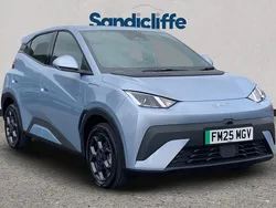 Metallic ice blue New 2025 BYD Dolphin Boost Hatchback | £20,194 (Fair price)