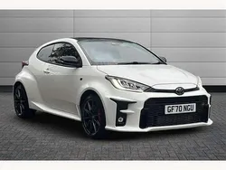 Pure white Used 2020 Toyota Yaris Hatchback | £29,295 (A bit pricey)