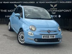 Blue Used 2016 Fiat 500 Lounge Hatchback | £4,295 (Fair price)