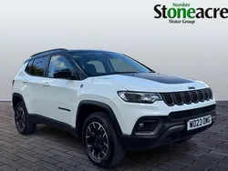 White/black Used 2023 Jeep Compass Trailhawk SUV | £17,500 (Fair price)