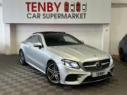 Silver Used 2018 Mercedes E220 AMG line Coupe | £17,795 (Fair price)