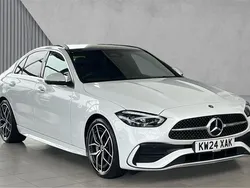 White Used 2024 Mercedes C300e AMG Line Premium Plus Sedan | £39,166 (Fair price)