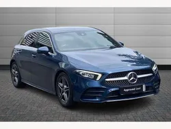 Denim blue Used 2021 Mercedes A180 AMG line Hatchback | £19,195 (Fair price)