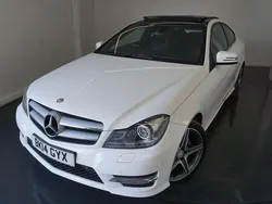 White Used 2014 Mercedes C180 Sport Edition Coupe | £9,750 (A bit pricey)