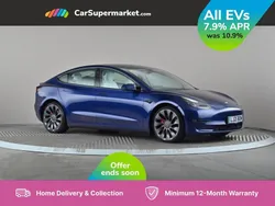 Blue Used 2021 Tesla Model 3 Performance Sedan | £23,197 (Fair price)