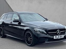 Black Used 2021 Mercedes C200 AMG line Estate | £23,280 (Expensive)